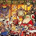 500 Piece Puzzles for Adults Christmas Puzzle 500 Pieces Santa Clause, Christmas Vacation Puzzle Santa's Cabin 500 Piece, Christmas Jigsaw Puzzles 500 Pieces, Puzzles for Adults Teens Kids