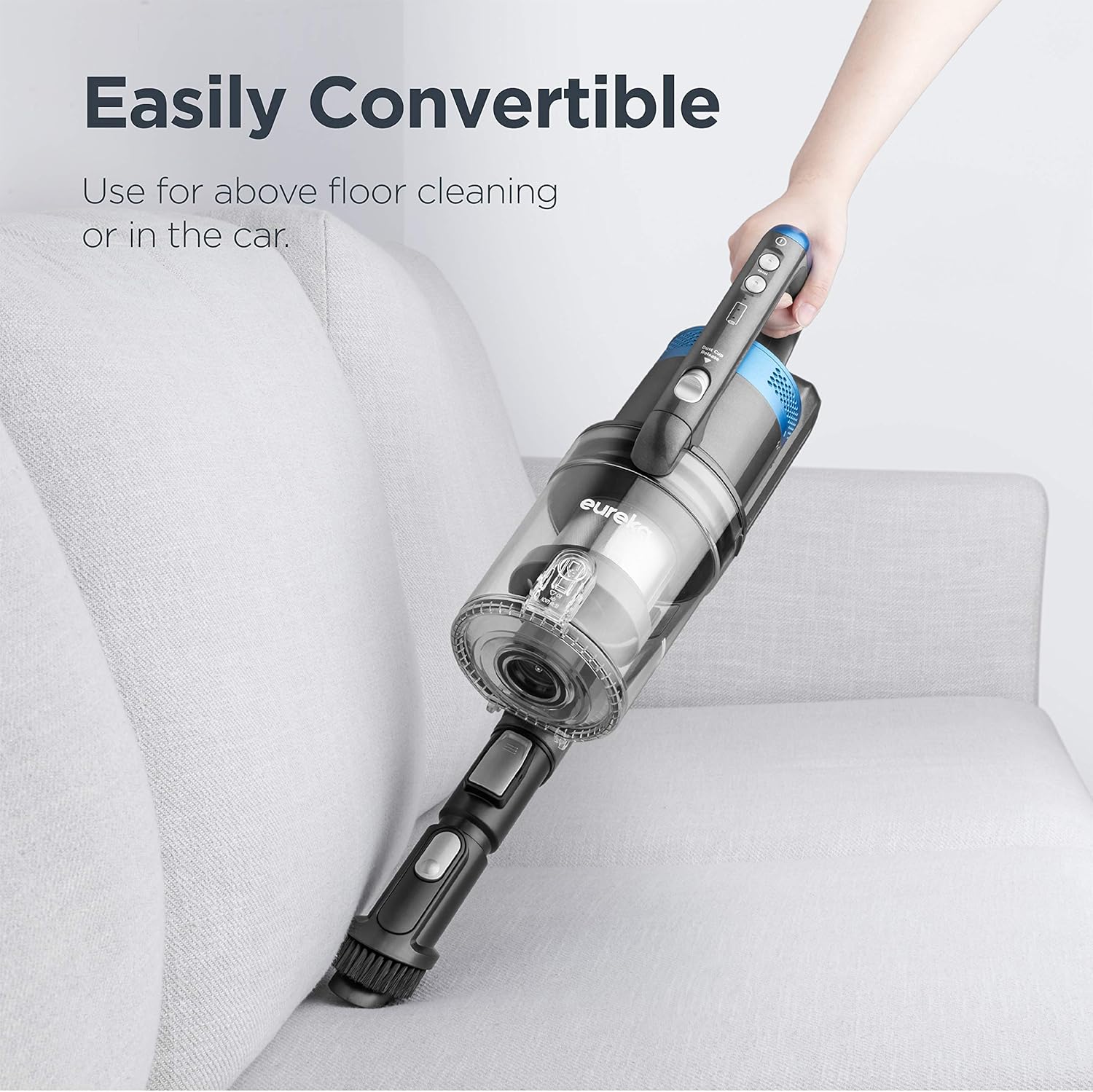 eureka Stylus Lightweight Cordless Vacuum Cleaner, 350W Powerful BLDC Motor for Multi-Flooring Deep Clean LED Headlights, Convenient Stick and Handheld Vac, Premium -