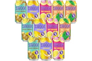 Swoon Lemonade Variety Pack - Low Carb, Paleo-Friendly, Gluten-Free Keto Drink - Zero Sugar Drinks Made with 100% Natural Lemon Juice Concentrate & Sweetened by Monk Fruit, 12 Fl oz (Pack of 12)