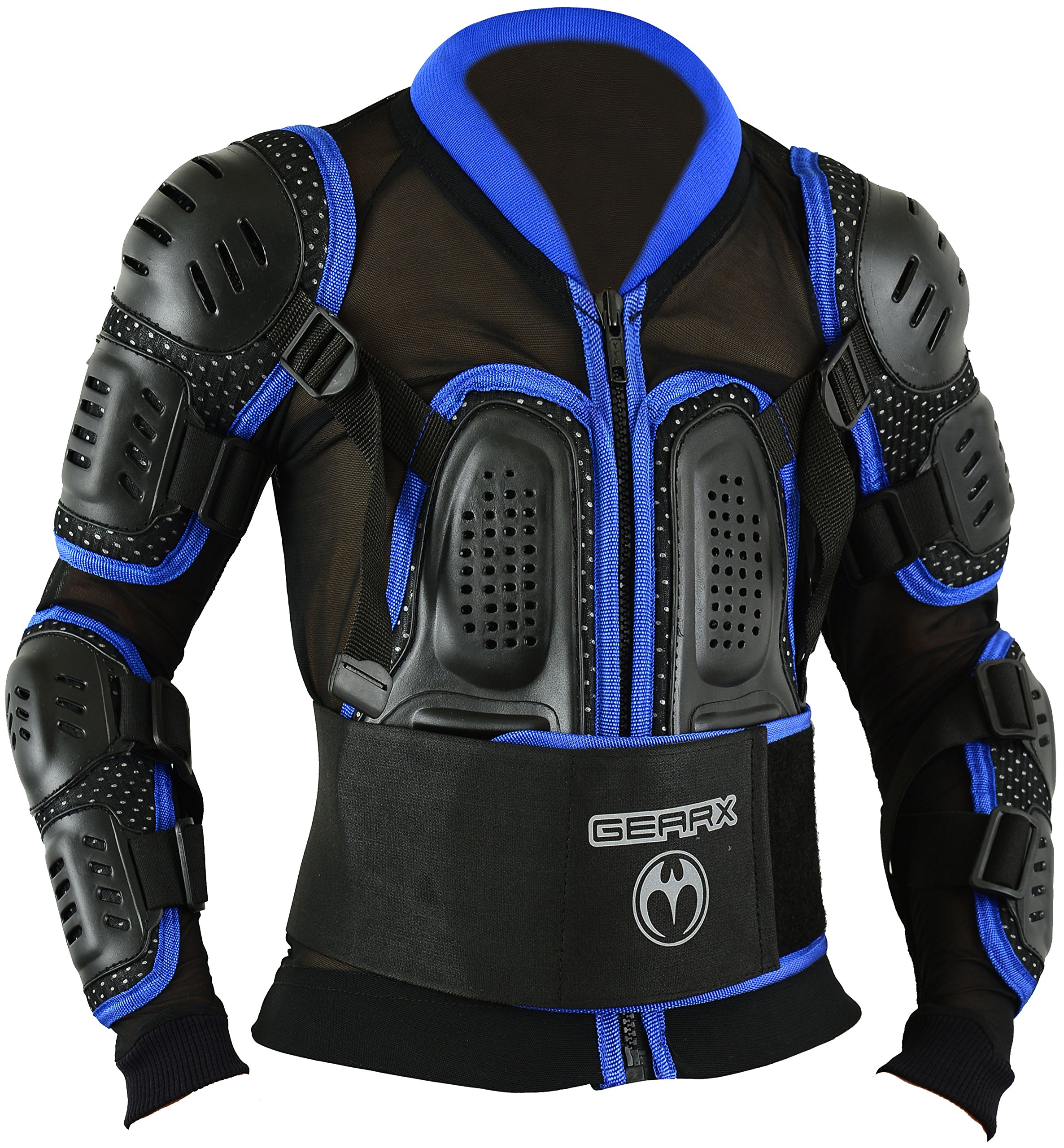 GEARX Kids Motocross MX Enduro Motorcycle Offroad Body Armour Jacket Dirtbike Paintball ATV Quad Skating Outdoors, L