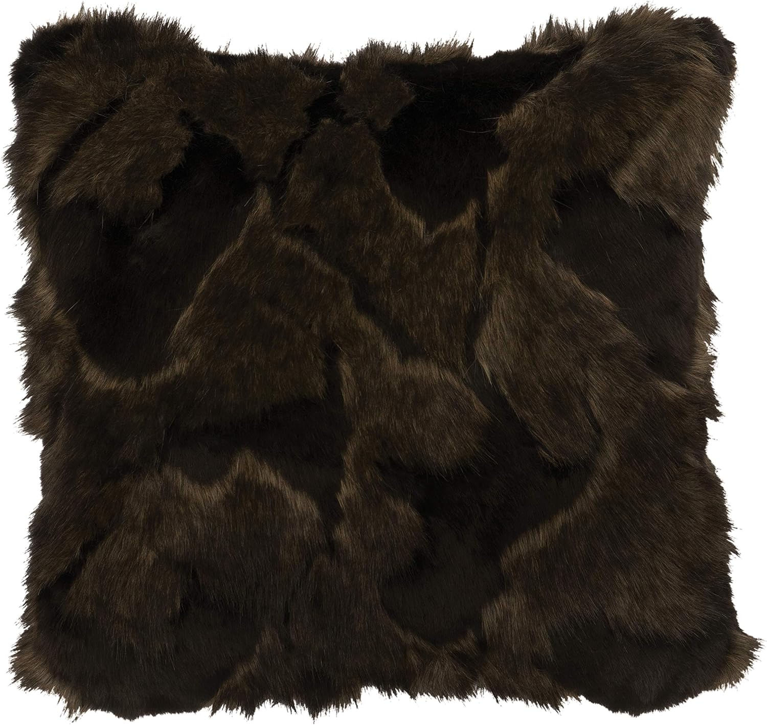 Amazon Com Wooded River Onyx Marbled Fox Faux Fur Pillow Kitchen Dining