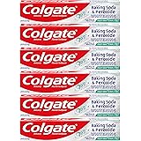 Colgate Peroxide and Baking Soda Toothpaste with Fluoride for Teeth Whitening and Stain Removal, Frosty Mint, 6 Ounce (Pack o