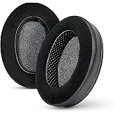 Brainwavz almohadilla de espuma viscoelástica, negra PU/velur apta para audífonos que cubren por fuera del oído