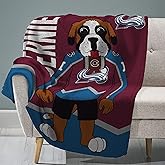 Sleep Squad Colorado Avalanche Bernie 60 x 80 Rachel Plush Blanket A NHL Mascot Super-Soft Throw
