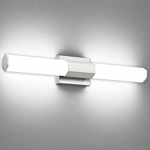 SOLFART LED Vanity Light Bathroom Vanity Lights Over Mirror Modern LED Bathroom Lights 24 Inch Bath Light|Cool White 6000K|Brushed Nickel|ETL Listed ND