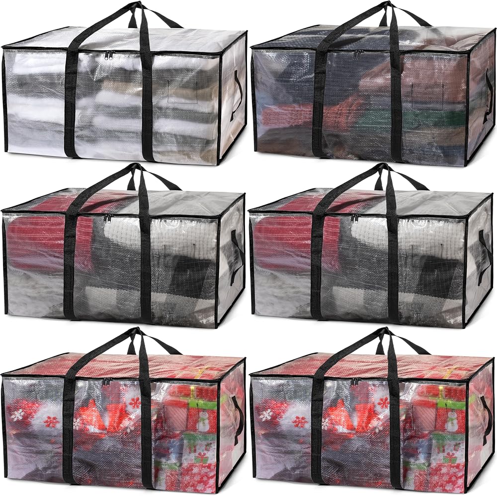 ClearSpace Large Moving Boxes & Storage Bags 6 Pack Heavy-Duty 50 lb