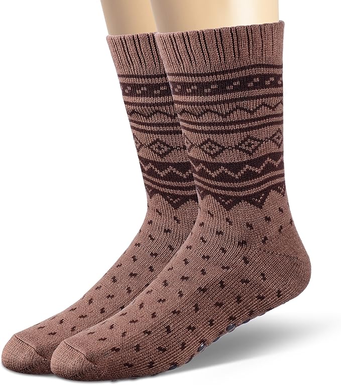 Mens Slipper Socks Fuzzy Warm Thick Heavy Fleece lined