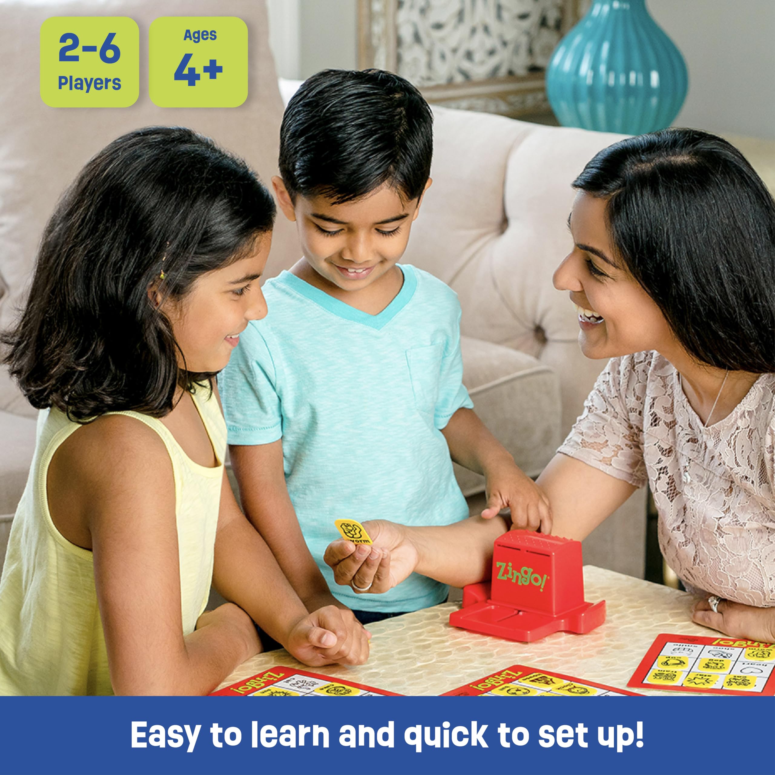 ThinkFun Zingo Bingo Award Winning Preschool Game for Pre-Readers and Early Readers Age 4 and Up - One of the Most Popular Board Games for Boys and Girls and their Parents (97700)