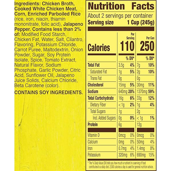 OLD EL PASO MEXICAN-STYLE CHICKEN AND RICE WITH CORN SOUP, READY TO SERVE CANNED SOUP, 18.5 OZ
