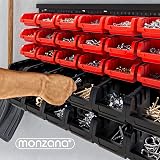 Monzana 32pc Garage Wall Rack Storage Boxes Tool Organiser Workshop Craft view 6