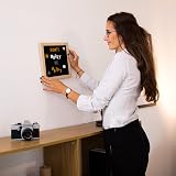 Relaxdays Black Changeable Board 25x25cm Retro Pegboard with 900 Symbols view 5