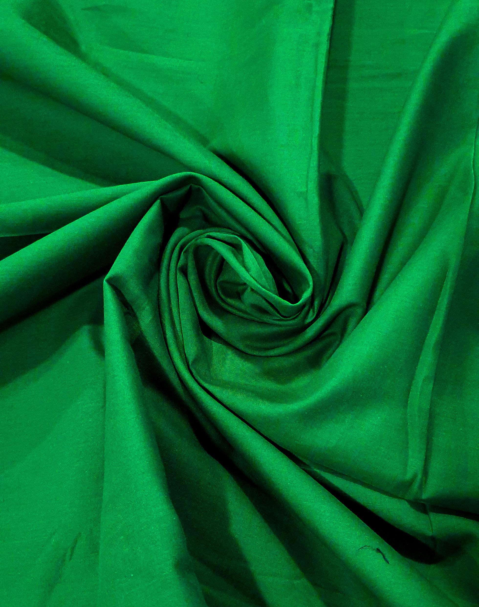 Plain Cotton Lawn 2-metres 44" inches Wide Cut Fabric Solid Dyed Material DIY Craft (78 x 44 inches, Green) โ image 1