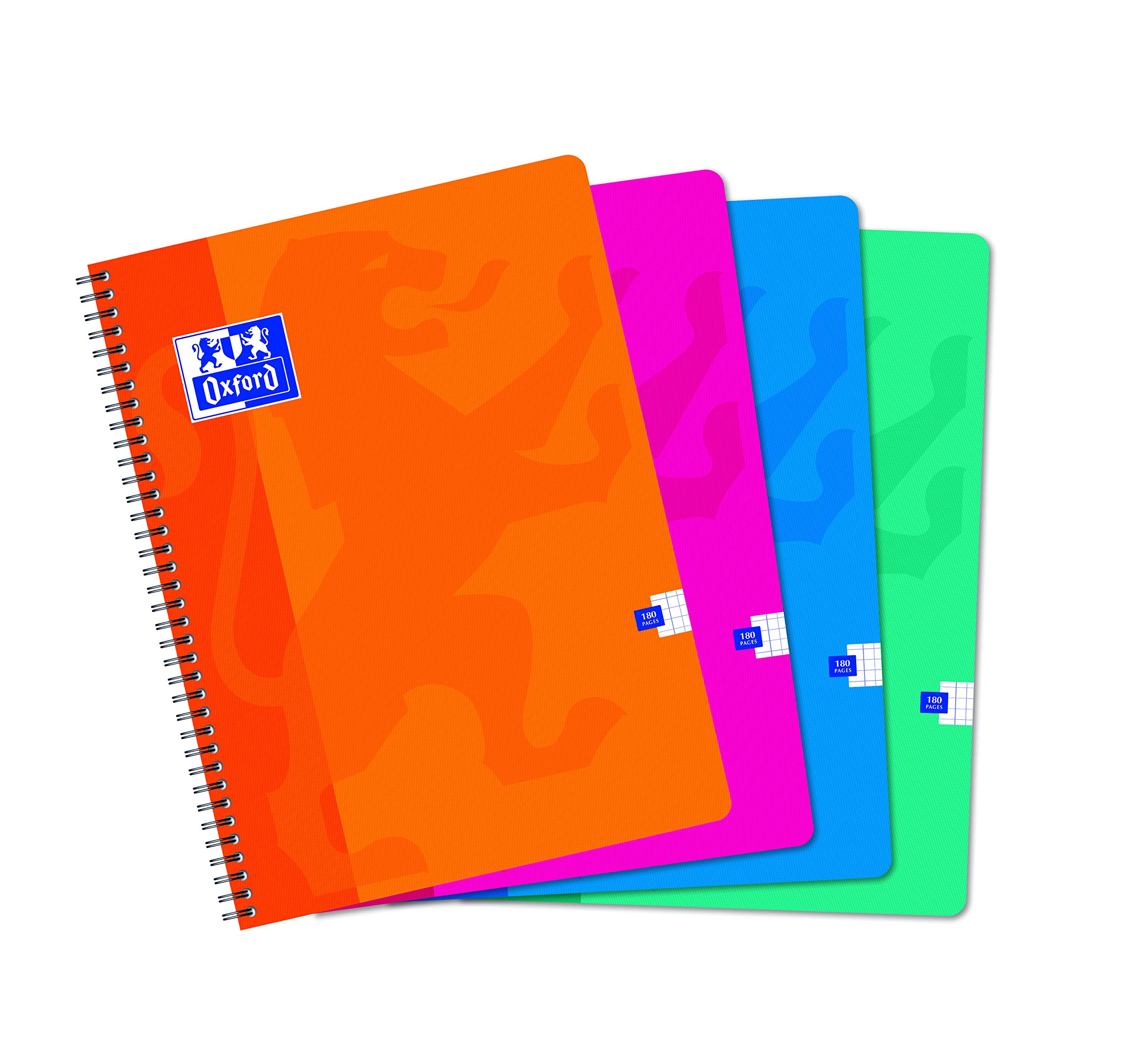 Oxford Büro Classic 100103050 Lot 5 Spiral Pad with Small Tiles 24 x 32 cm 180 Pages Suitable