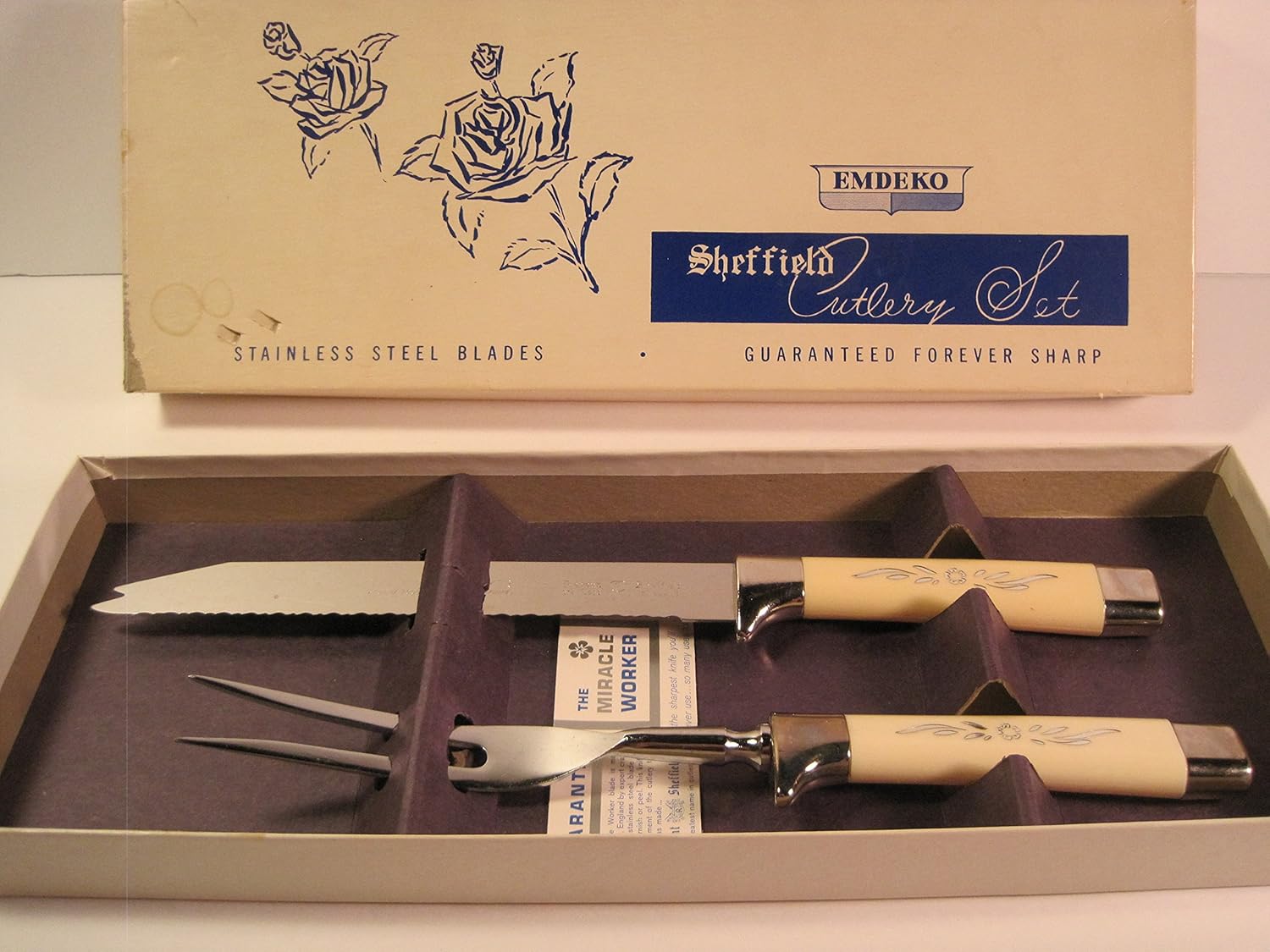 Amazon Com Emdeko Sheffield Cutlery Set Fork Serrated Knife