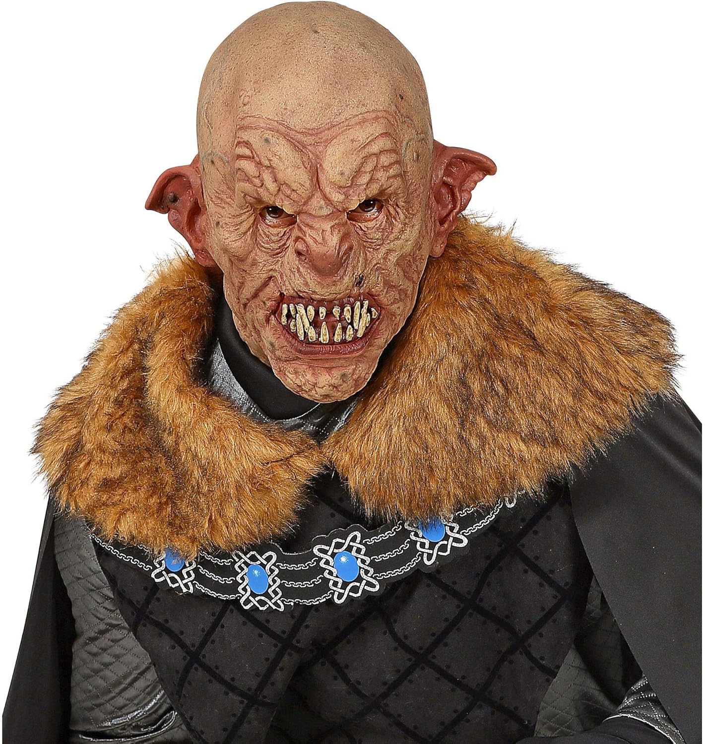 Widmann Silicone Look Zombie Full Head Mask with Neck & Chest, Multi-coloured, maschera mostro - Image 3