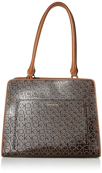 CALVIN KLEIN MARGOT TEXTURED LOGO EMBOSS TOTE