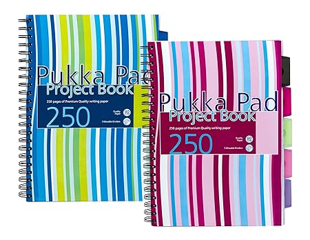 Pukka Projektbuch (Format A4) pink oder blau