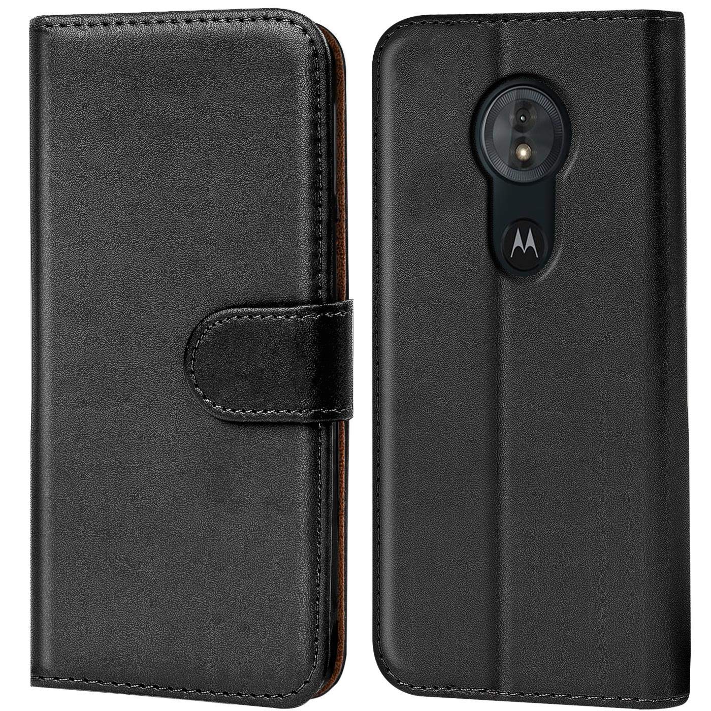 Verco Wallet Case for Motorola Moto G6 Play Book Cover with Magnetic Closure compatible with Moto G6 Play Flip Case with Card Slots Faux Leather - Black