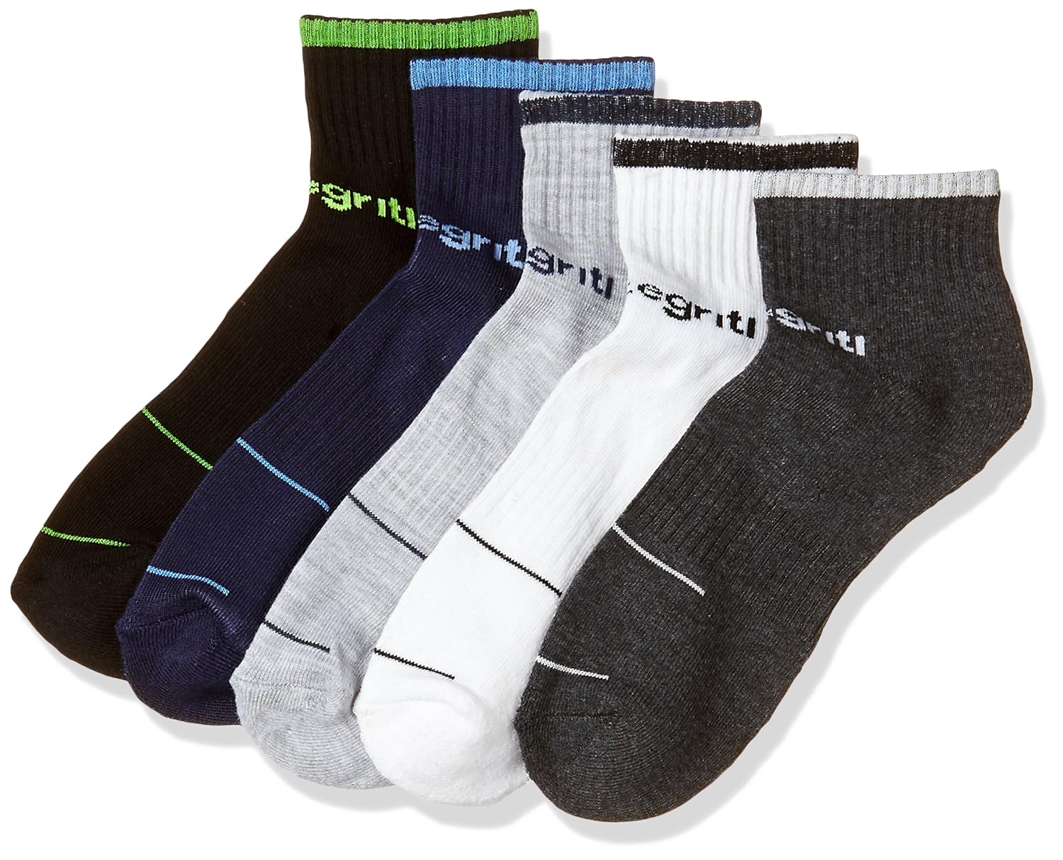Integriti Men's Cotton Ankle Socks (Pack of 5)(INSCAN504 ANKLFT