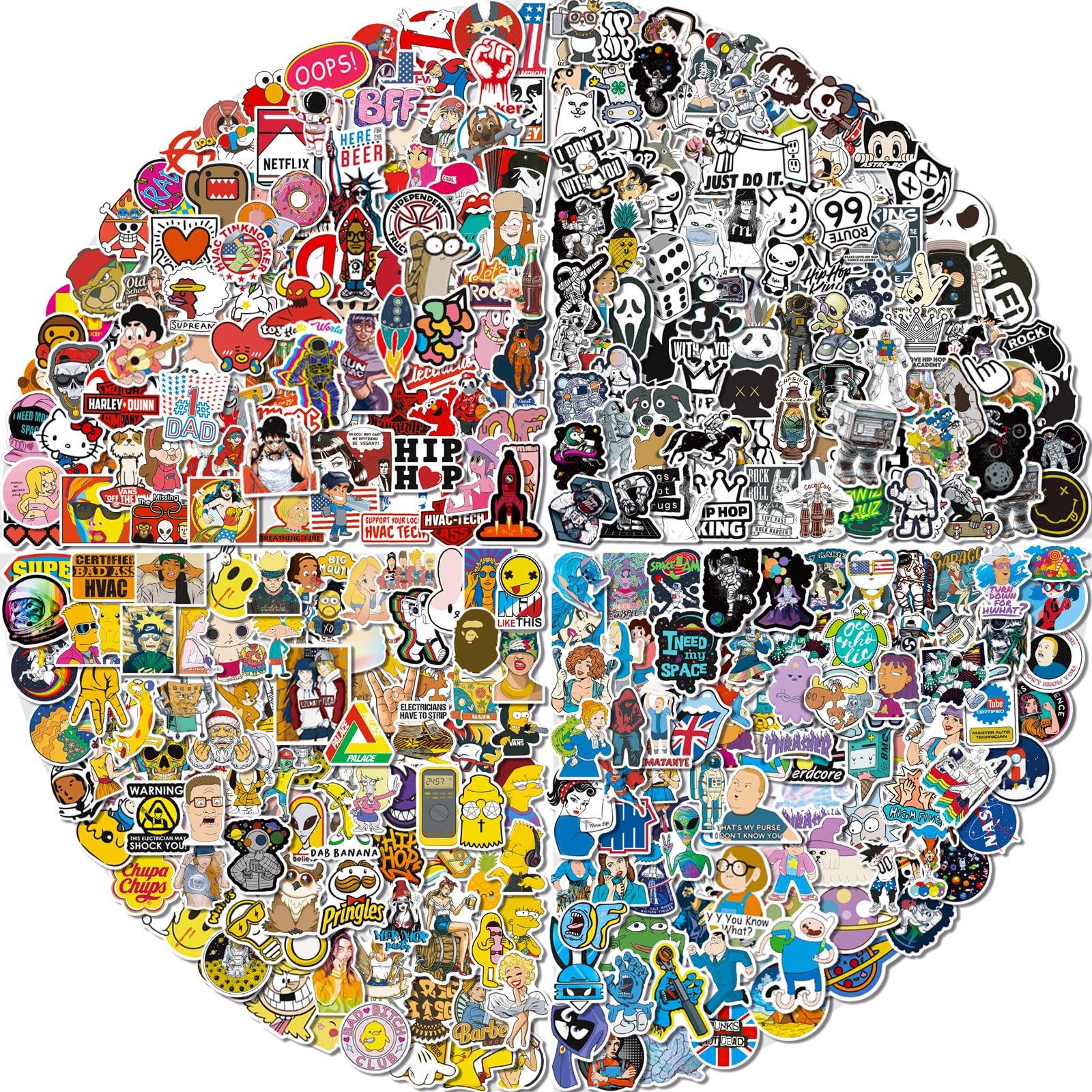 Photo 1 of Arme Stickers Pack, 400 PCS Cool Stickers Decals, Random Stickers for Waterbottles Laptop Computer Vinyl Waterproof Stickers, Skateboard Stickers for Adults Teens