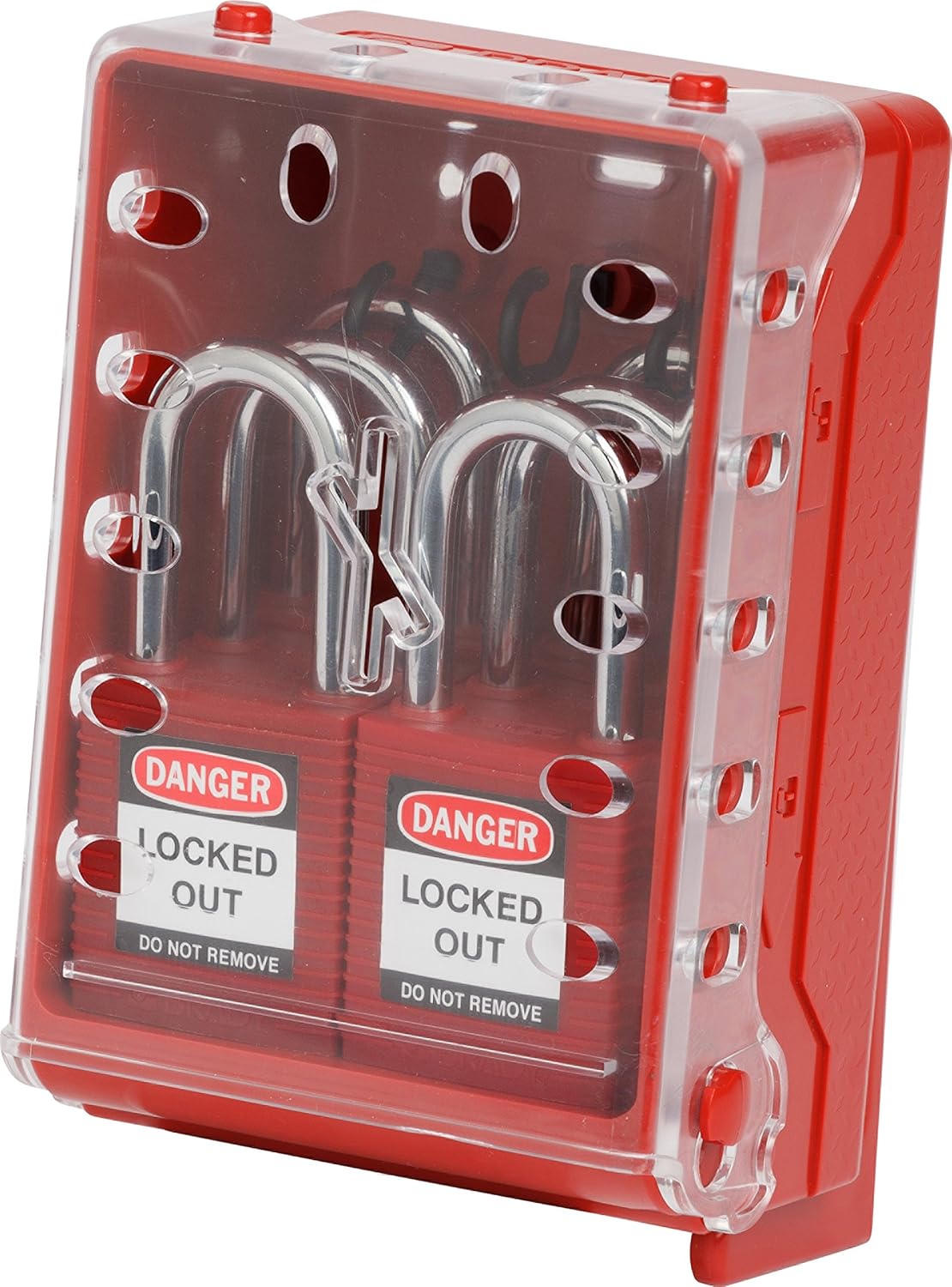 WallMounted Lockout Tagout Lock Box Brady Ultra Compact Lock Box Red