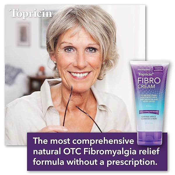 TOPRICIN FIBRO PAIN RELIEVING CREAM (6 OZ) – RAPID RELIEF FOR FIBROMYALGIA WITH PATENTED FORMULA – REDUCES DURATION AND INTENSITY OF FIBROMYALGIA EPISODES, IMPROVES SLEEP AND RESTORES ENERGY