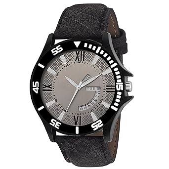 Analog Grey Dial Dated Mens Watch