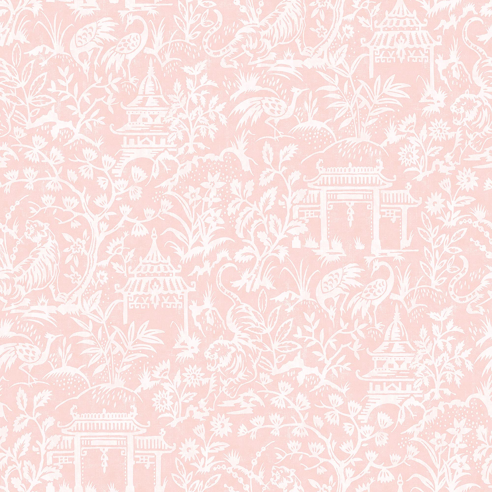 Galerie G78511 Secret Garden Toile Wallpaper, Pink, 10m x 53cm
