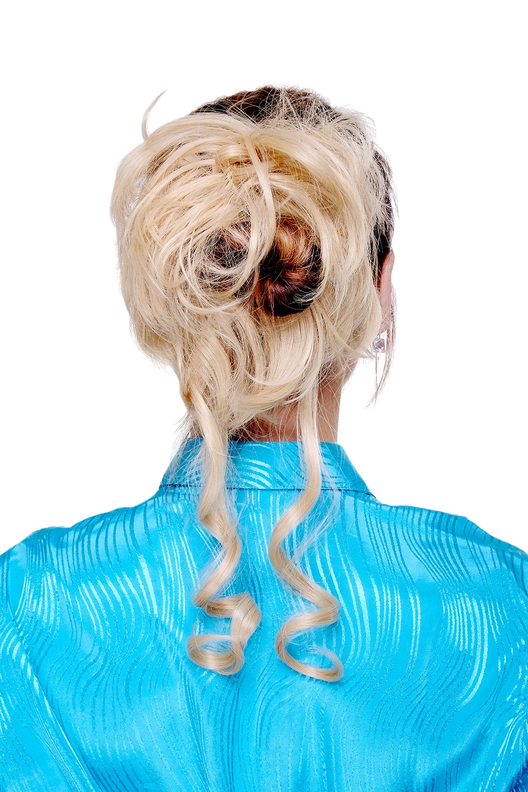 WIG ME UP YZF-3072HT-86 Hair Piece baroque voluminous wild curled like scrunchy with micro comb bright gold blond