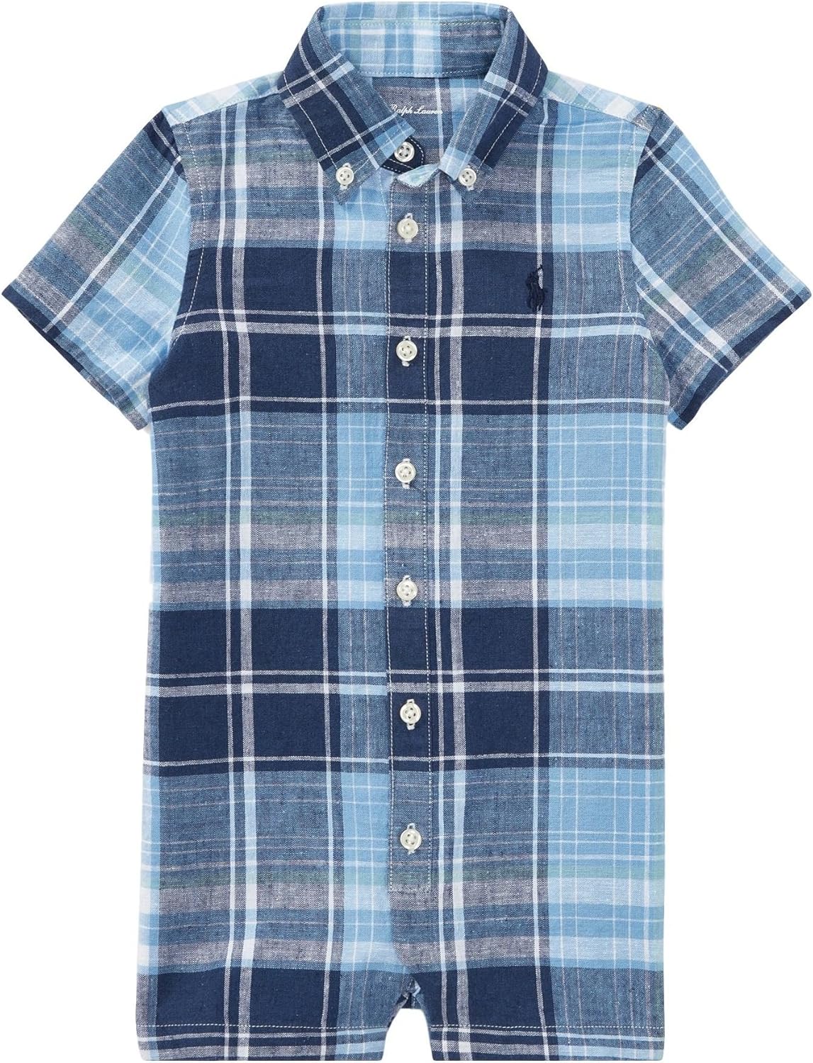 Which Is The Best Ralph Lauren Romper 3M Plaid Blue