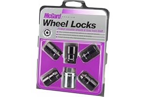 McGard 24548 Black Cone Seat Wheel Locks(1/2"-20 Thread Size) - Set of 5