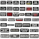 CDzyzh Iron On Patch,Funny Phrases Slogan Letter Sew on/Iron on Word Embroidered Patches for Motorcycle Biker Vest Jackets Backpacks Jeans Hat Clothing Bag Gear,Uniform 36pcs