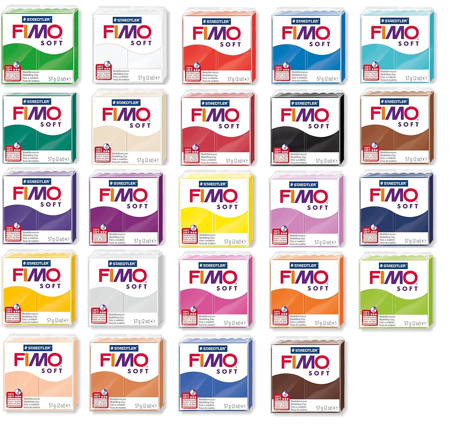 Pack of 24 Craft Clays FIMO Soft Modelling Clay Amazon.co.uk Toys & Games