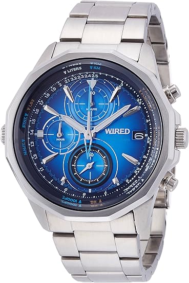 Amazon セイコーウォッチ 腕時計 ワイアード ザ ブルー クロノグラフ クオーツ ハードレックス Agaw439 メンズ腕時計 腕時計 通販