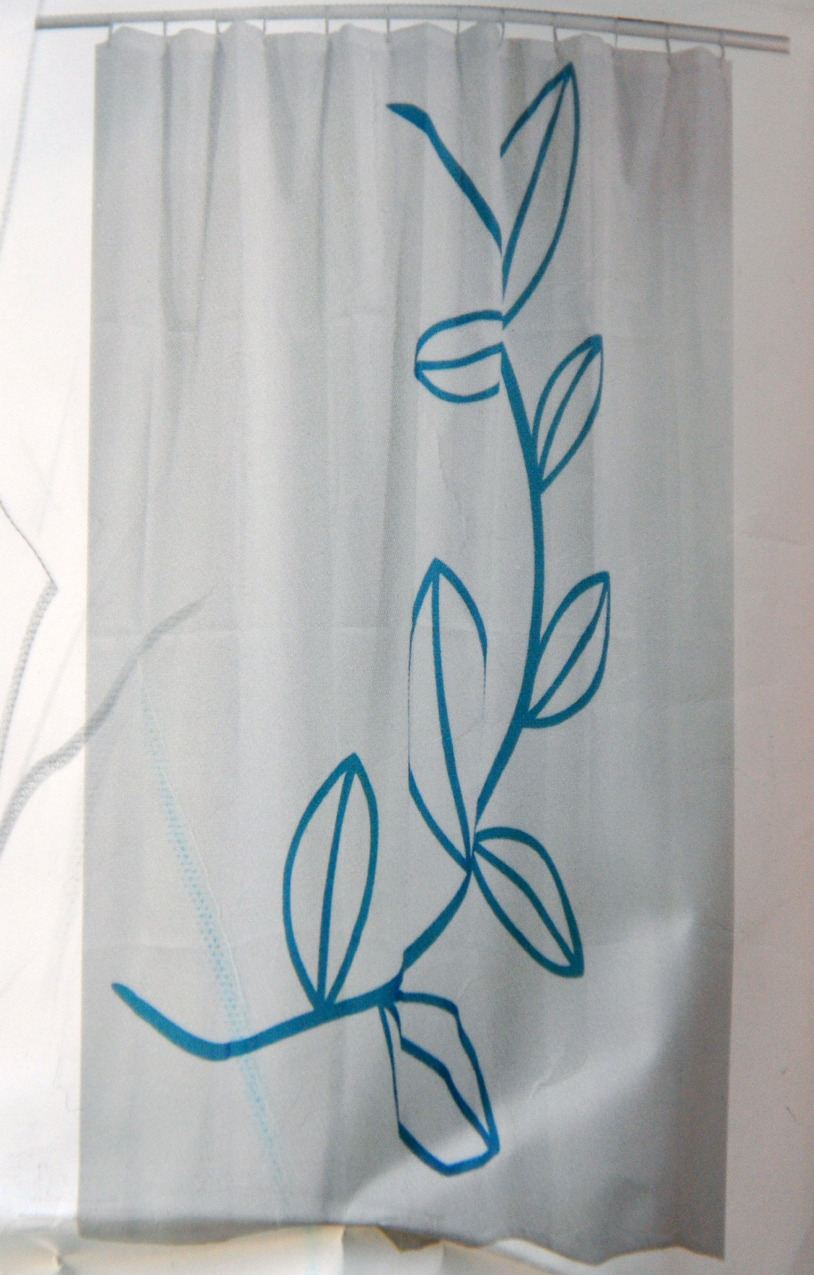 Ikea Dramselva Turquoise Leaves Shower Curtain 0799872570956