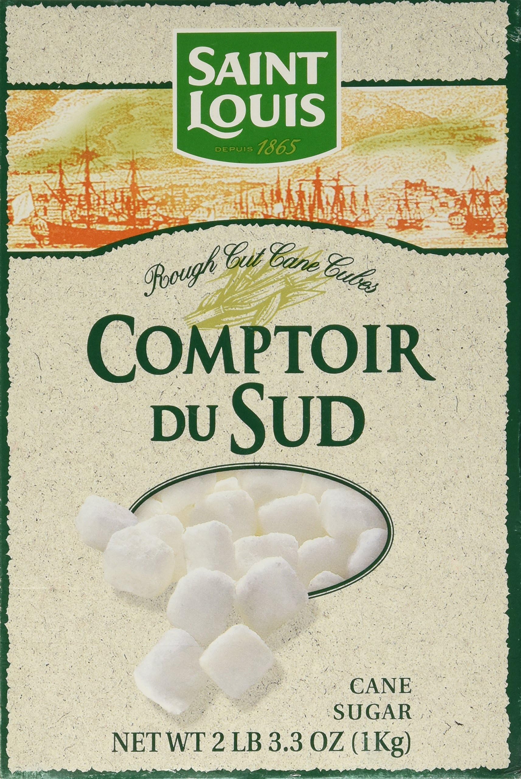 Pure Natural White Cane Sugar in Cubes from France 2.2Lbs