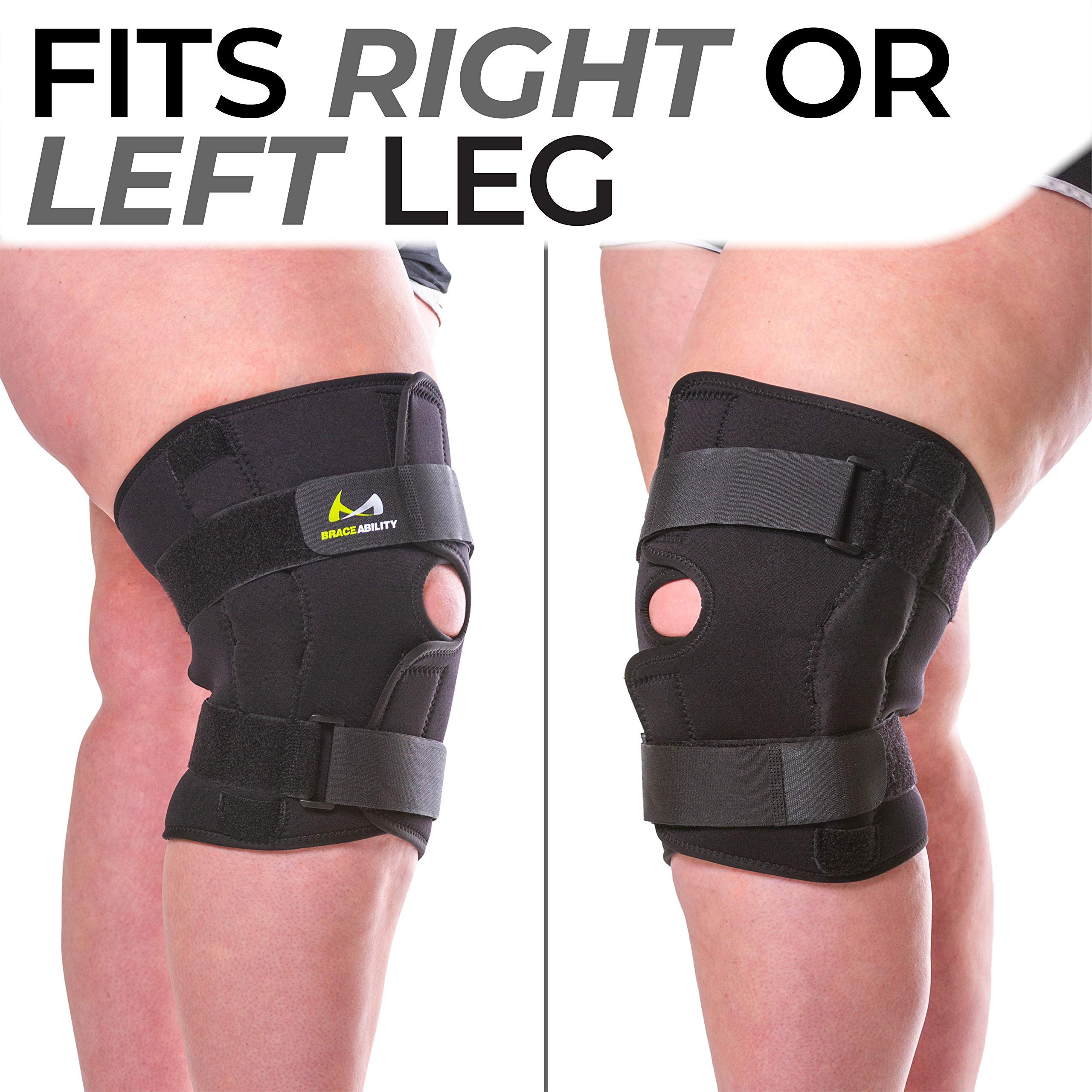 BraceAbility 6XL Plus Size Knee Brace Bariatric Hinged Knee Wrap for