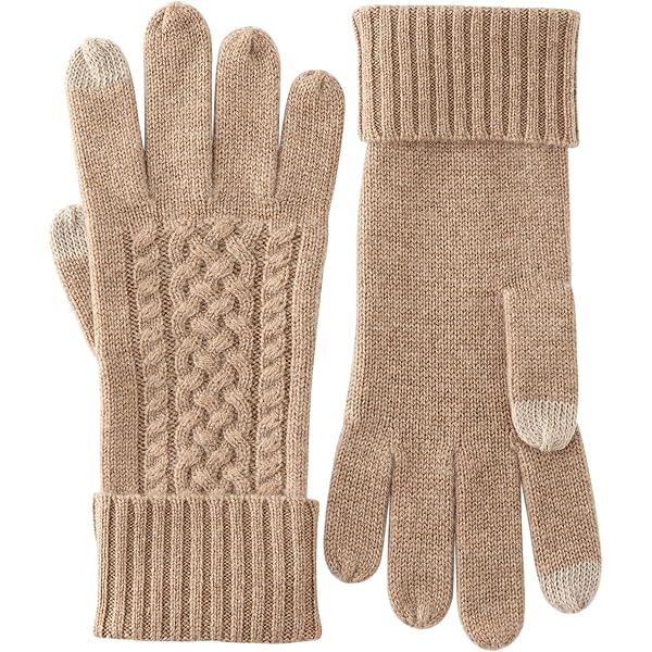 VIKIDEER Touchscreen 100% Pure Cashmere Gloves Women Ladies Soft