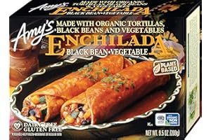Amy's Frozen Meals, Vegan Black Bean and Vegetable Enchilada, Made With Organic Tortillas, Gluten Free Microwave Meals, 9.5 Oz