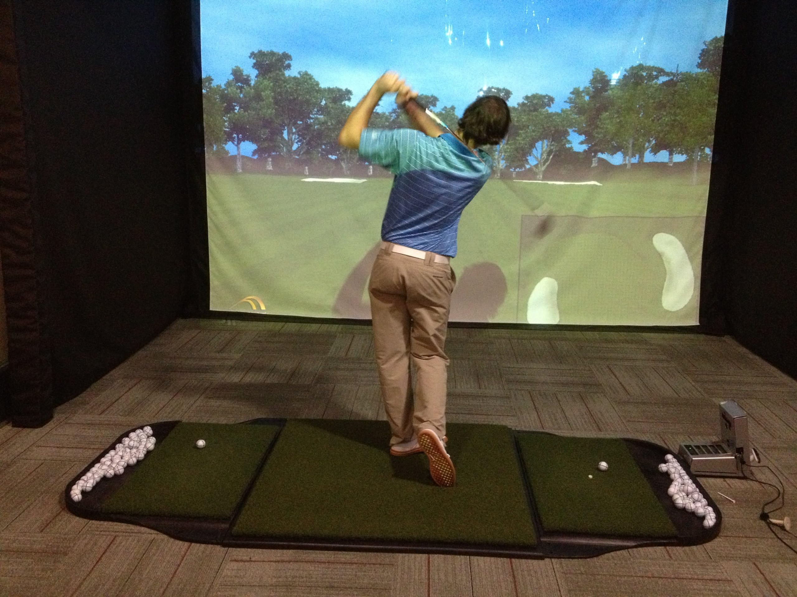 Real Feel Golf Mats The Original Country Club Elite The First Golf Mat That Takes A Real Tee and Lets You Swing Down Through, Simulator, Indoor, Outdoor Use. Modular 2-Sided Deluxe Combo System