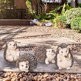 Pelle & Sol Hedgehog Garden Ornaments Set of 4 Polyresin Outdoor Statues view 8