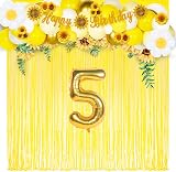 GREATRIL Yellow Tinsel Curtain Backdrop 1m x 2.5m 2 Packs Foil Fringe view 4