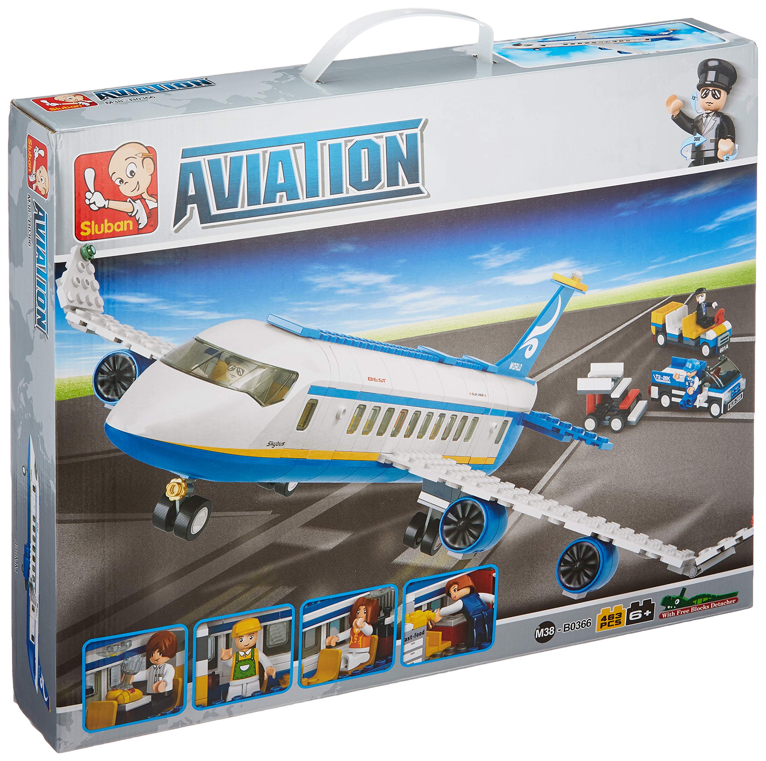 Sluban SlubanM38-B0366 Passenger Plane Building Bricks Set