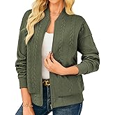 GRACE KARIN Women Casual Jacket Stand Collar Zip Up Lightweight Fall Fashion Bomber Coats Outfits with Pockets
