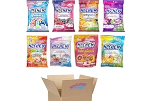 SNACKATHON Hi Chew 8 Variety Pack, Fantasy, Berry, Fruit Combos, Superfruit, Plus Fruit, Yogurt, Infrusions, Tropical (Pack of 8)