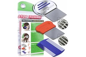 OWNHEALER Professional Lice Comb | Premium Design for Family Hair Types, Head Lice, Nit & Dandruff Removal | Peigne à poux | 