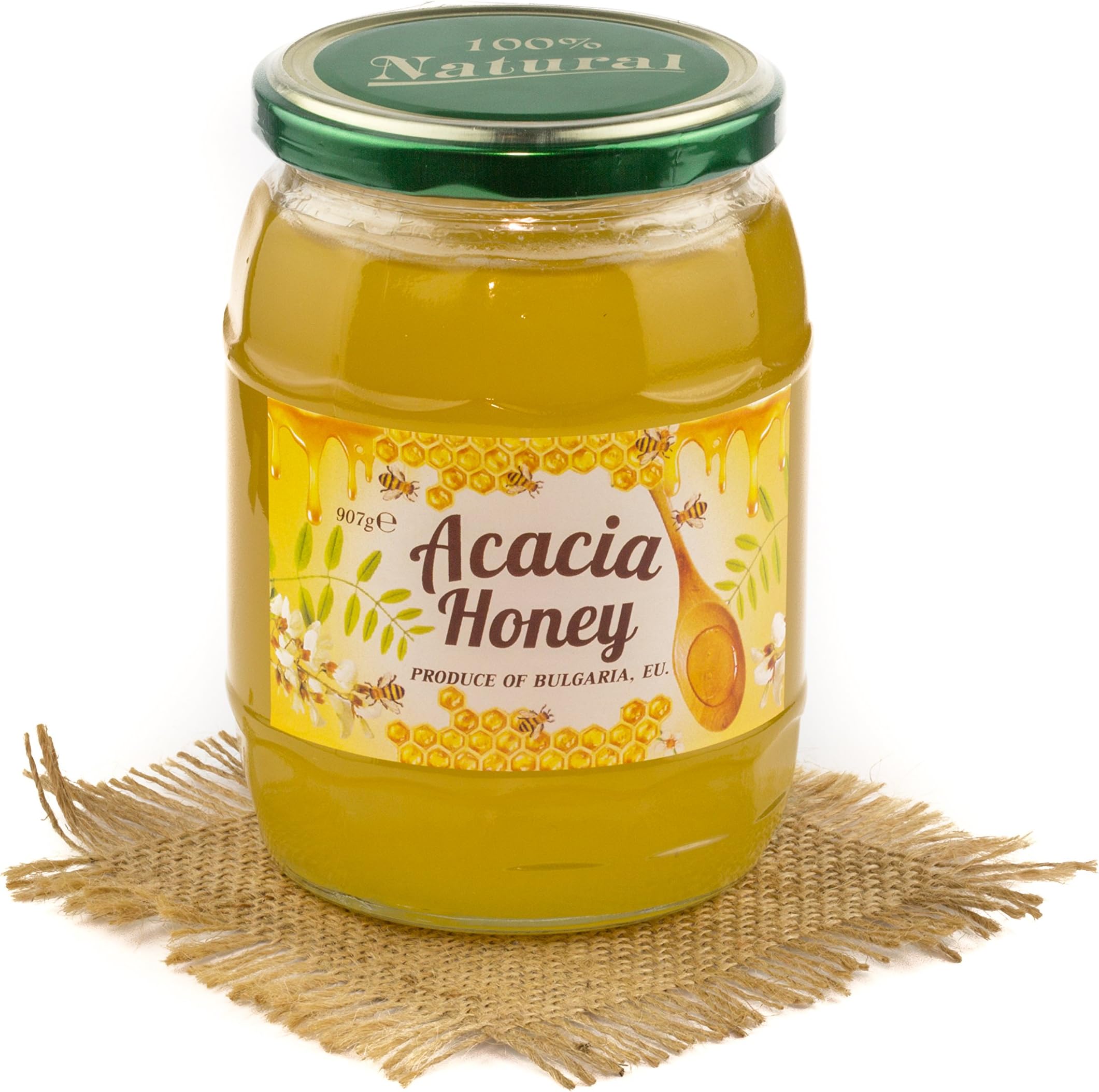 Acacia Locust Honey Raw 100% Natural - Unprocessed 907g