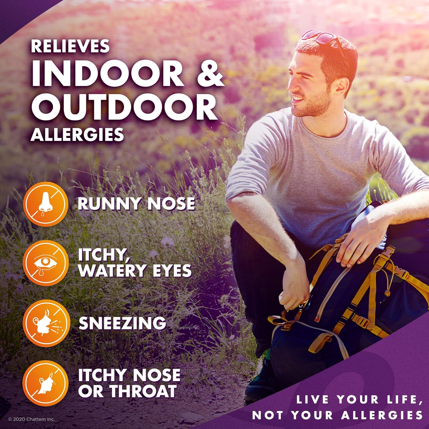 Allegra Adult 24 Hour Allergy Relief 70-Count Long-Lasting Fast-Acting Antihistamine for Noticeable Relief from Indoor and Outdoor Allergy Symptoms: Health & Personal Care