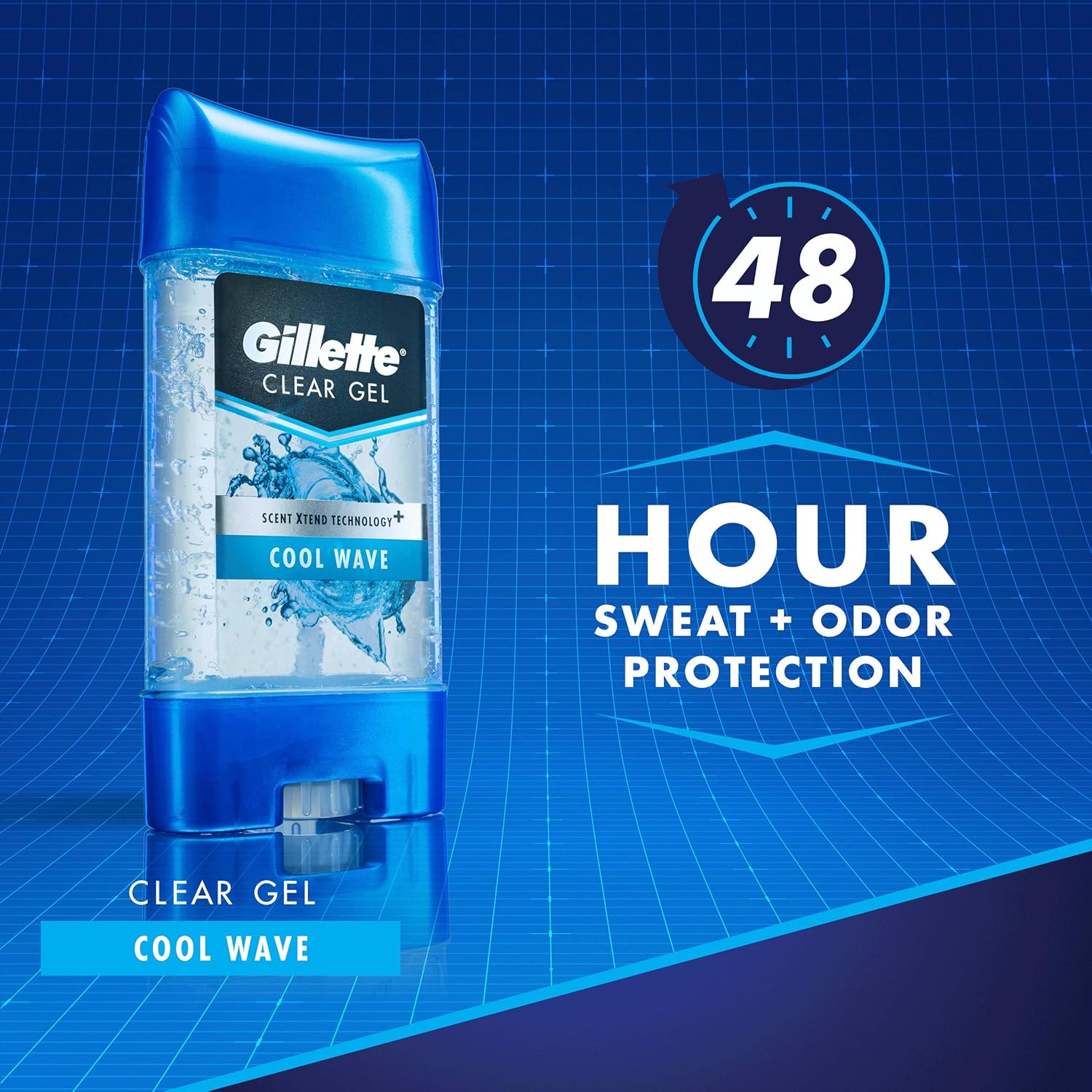 Gillette Cool Wave Clear Gel Men’s Antiperspirant and Deodorant 3.8 oz each 2-Pack Packaging may Vary : Antiperspirant Deodorants : Beauty