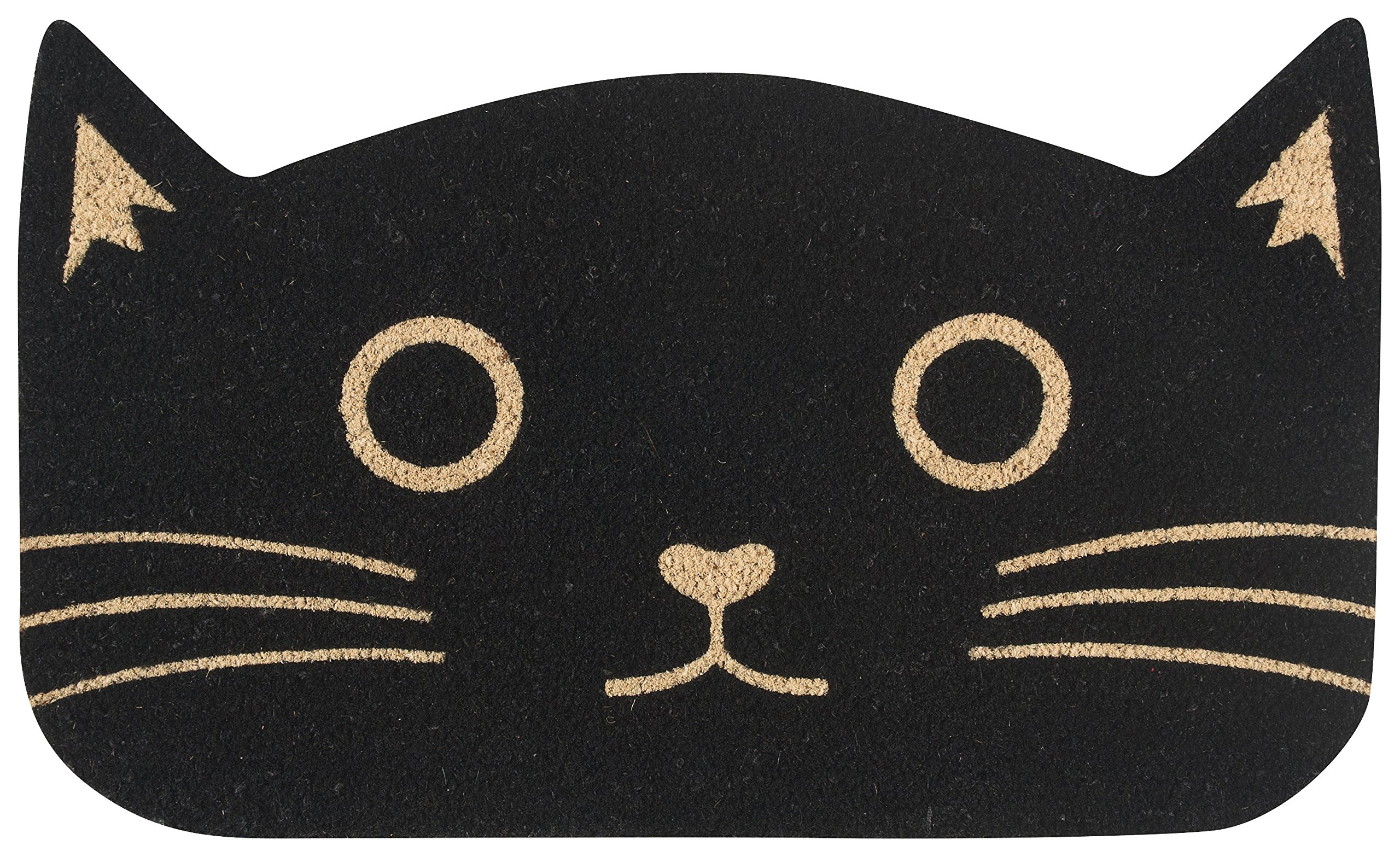 Now Designs Doormat, Black Cat, Vinyl, 1 EA